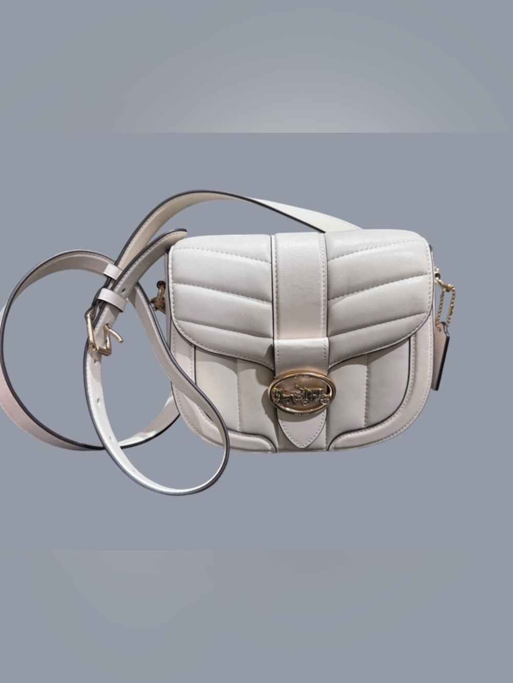 Coach Georgie Saddle Bag Puffy Quilting Horse Carriage - Picture 3 of 15
